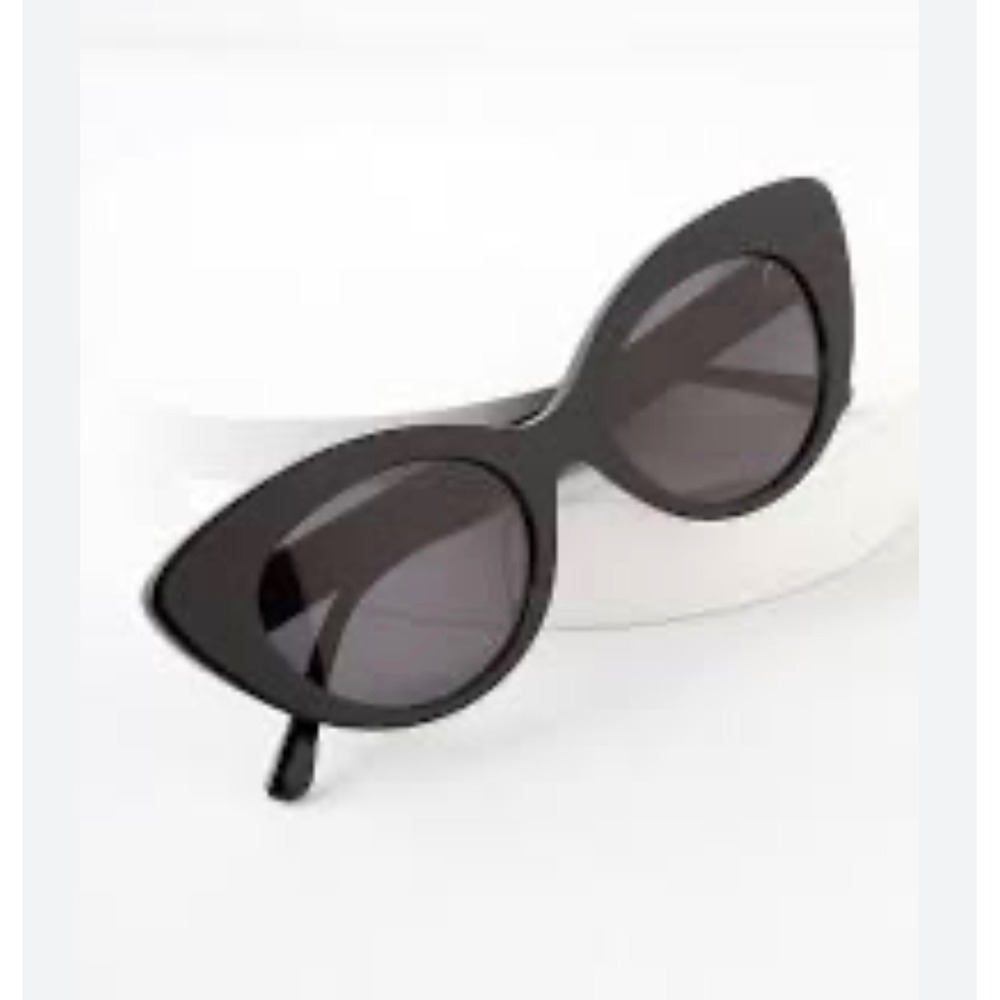 Crap Eyewear The Wild Gift Sunglasses Gloss Black Oversized Cat Eye Punk Retro